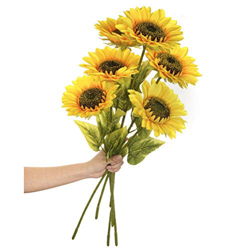 14 Mini Artificial Sunflowers Fake Silk Flower Bouquet Table Centerpiece Wedding~ for Wedding for Accessories Artificial Flowers 